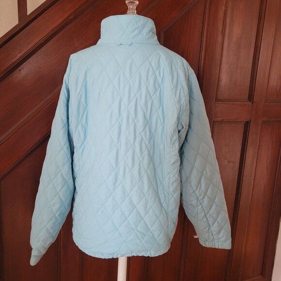 Columbia Womens XL Interchange Light Blue Water Resistant Quilted Jacket With Ho - Picture 4 of 11
